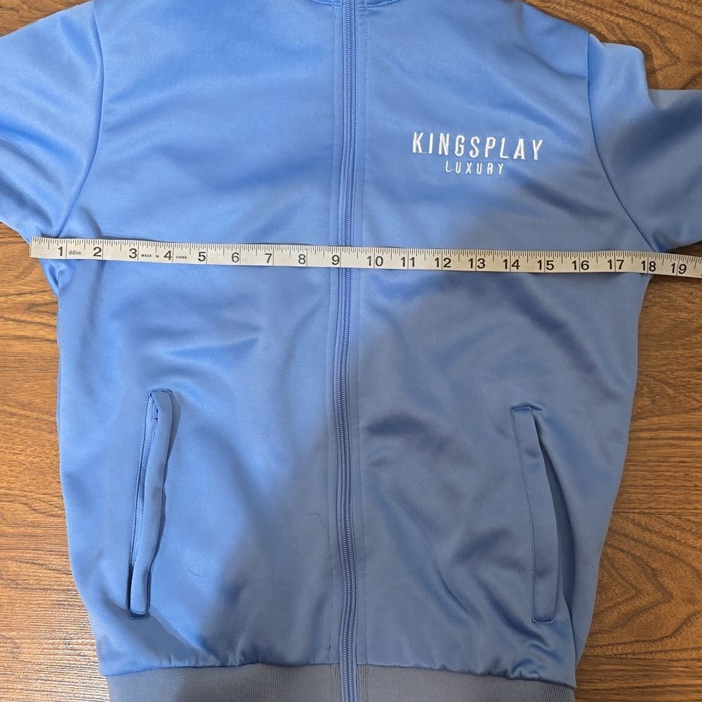 KINGSPLAY TRACK SUIT LIGHT BLUE ZIP - Picture 8 of 12